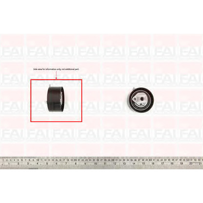 Photo Tensioner Pulley, timing belt FAI T9369