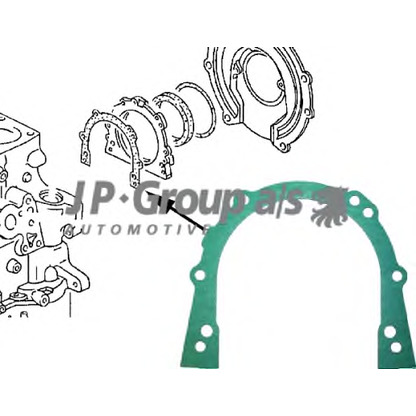 Photo Gasket, housing cover (crankcase) JP GROUP 1119100100