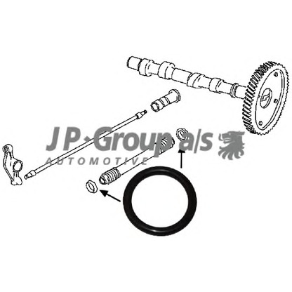 Photo O-Ring, push rod tube JP GROUP 8111001506