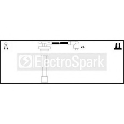 Фото Комплект проводов зажигания STANDARD OEK696