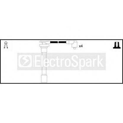 Фото Комплект проводов зажигания STANDARD OEK754