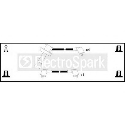 Фото Комплект проводов зажигания STANDARD OEK1039