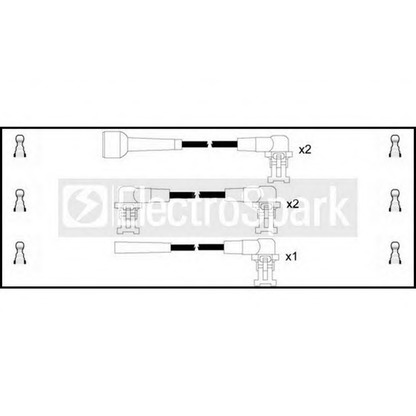 Фото Комплект проводов зажигания STANDARD OEK141