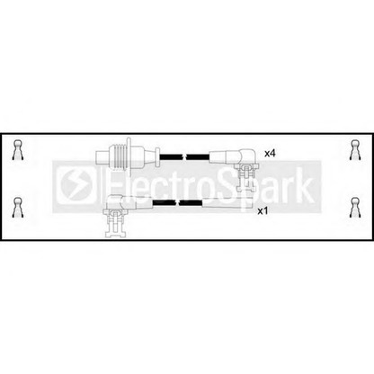 Фото Комплект проводов зажигания STANDARD OEK080