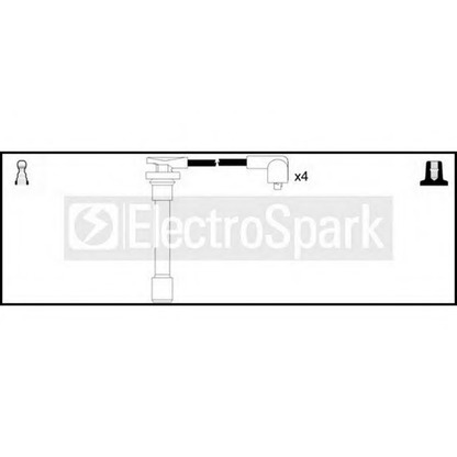 Фото Комплект проводов зажигания STANDARD OEK093