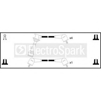 Фото Комплект проводов зажигания STANDARD OEK574