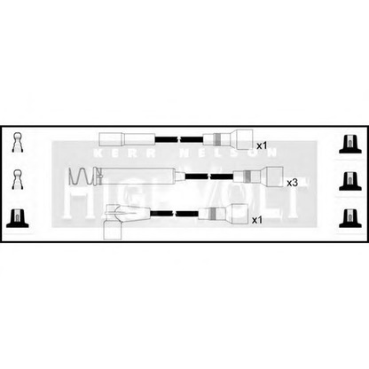 Фото Комплект проводов зажигания STANDARD OEF043