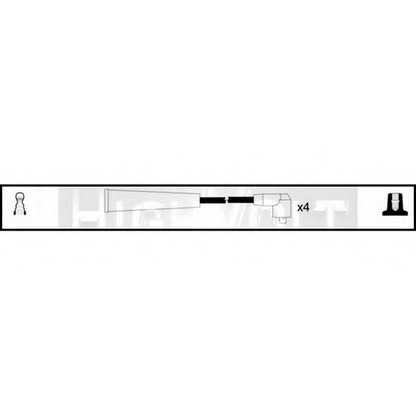 Фото Комплект проводов зажигания STANDARD OEF622