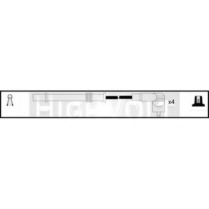 Фото Комплект проводов зажигания STANDARD OEF1031