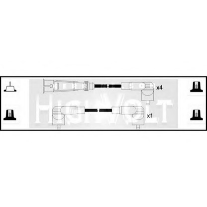 Фото Комплект проводов зажигания STANDARD OEF122