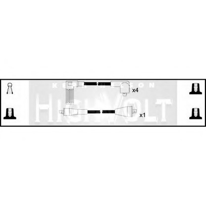 Фото Комплект проводов зажигания STANDARD OEF322