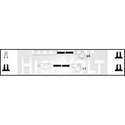 Фото Комплект проводов зажигания STANDARD OEF347