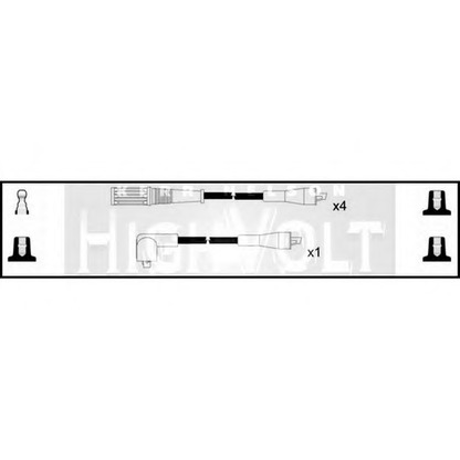 Фото Комплект проводов зажигания STANDARD OEF893