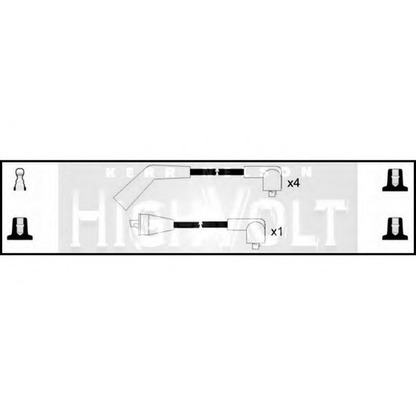 Фото Комплект проводов зажигания STANDARD OEF023