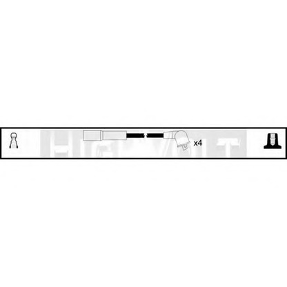 Фото Комплект проводов зажигания STANDARD OEF532