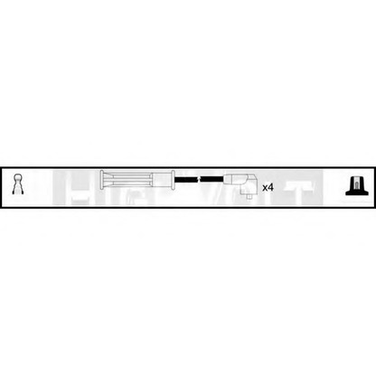 Zdjęcie Zestaw przewodów zapłonowych STANDARD OEF988