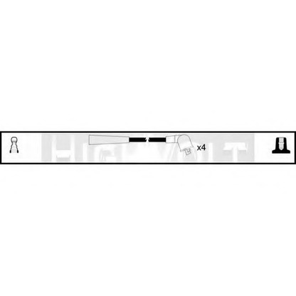 Фото Комплект проводов зажигания STANDARD OEF554