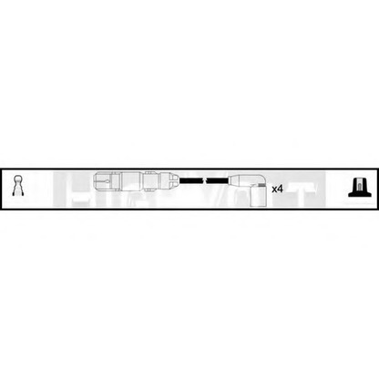 Фото Комплект проводов зажигания STANDARD OEF084