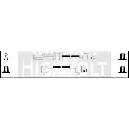 Фото Комплект проводов зажигания STANDARD OEF1018