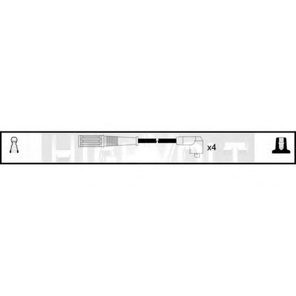 Zdjęcie Zestaw przewodów zapłonowych STANDARD OEF710