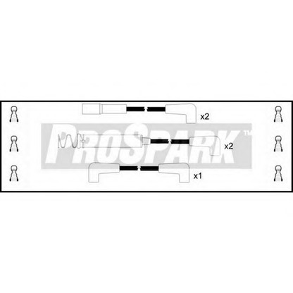 Фото Комплект проводов зажигания STANDARD OES1303