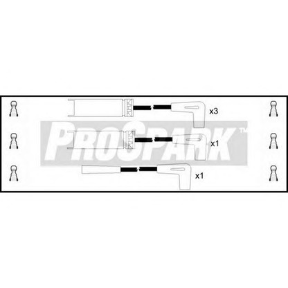 Фото Комплект проводов зажигания STANDARD OES819