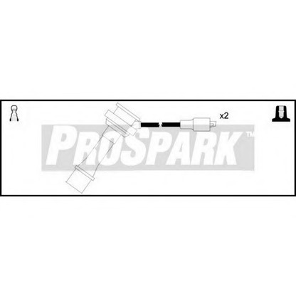 Фото Комплект проводов зажигания STANDARD OES908
