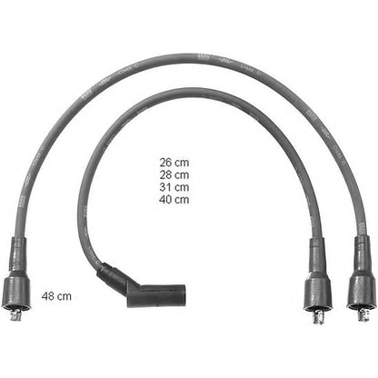 Zdjęcie Zestaw przewodów zapłonowych BERU ZEF1043