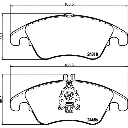 Photo Brake Pad Set, disc brake PAGID T1624