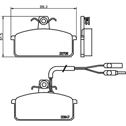 Photo Brake Pad Set, disc brake PAGID T0249