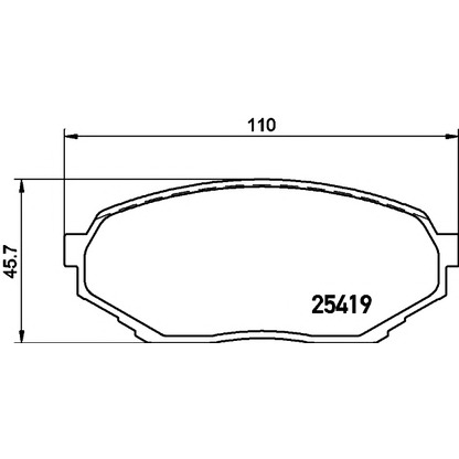 Photo Brake Pad Set, disc brake PAGID T2134