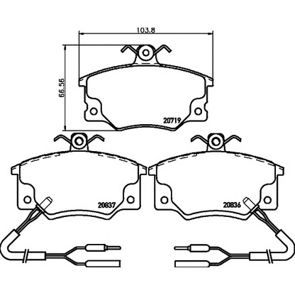 Photo Brake Pad Set, disc brake PAGID T5037