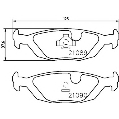 Photo Brake Pad Set, disc brake PAGID T1040