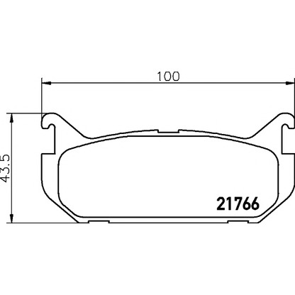 Photo Brake Pad Set, disc brake PAGID T3043