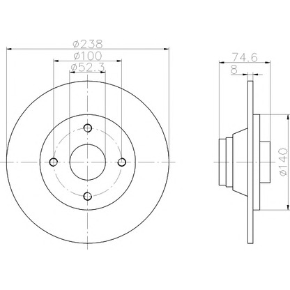 Photo Brake Disc PAGID 52817