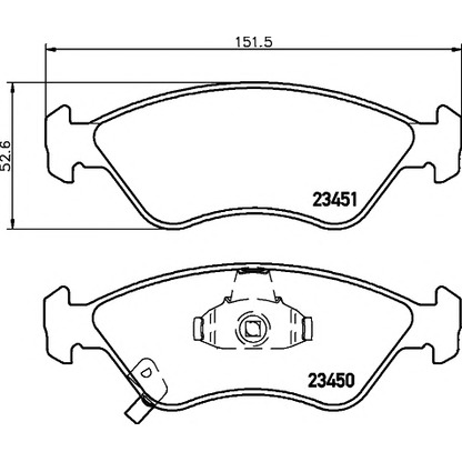 Photo Brake Pad Set, disc brake PAGID T1301