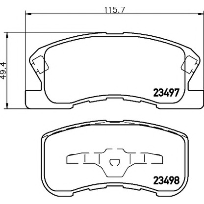 Photo Brake Pad Set, disc brake PAGID T3103