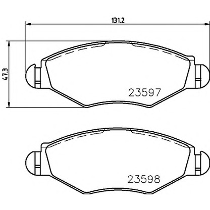 Photo Brake Pad Set, disc brake PAGID T1245