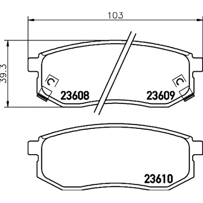 Photo Brake Pad Set, disc brake PAGID T1309