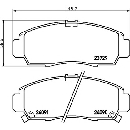 Photo Brake Pad Set, disc brake PAGID T1284