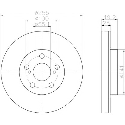 Photo Brake Disc PAGID 53643