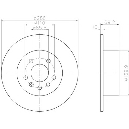 Photo Brake Disc PAGID 52428