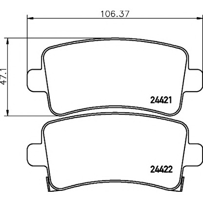 Photo Brake Pad Set, disc brake PAGID T1663