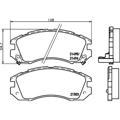 Photo Brake Pad Set, disc brake PAGID T0397