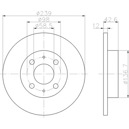 Photo Brake Disc PAGID 51703