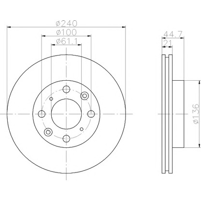 Photo Brake Disc PAGID 51116