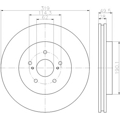 Photo Brake Disc PAGID 54715