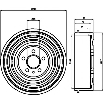 Photo Brake Drum PAGID 62935