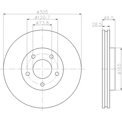 Photo Disque de frein PAGID 50268