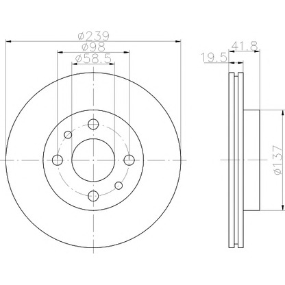 Photo Brake Disc PAGID 50341